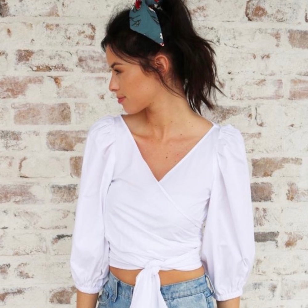 Show Me Your MuMu Darlene Top, White, Medium, NWOT